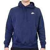 NIKE Pull Over Hoodie, Midnight Navy/Midnight Navy/White, Small