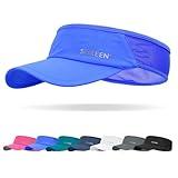 Sukeen Sports Sun Visor Men Women Lightweight Packable Cooling Stretchy Visor Hat for Running, Tennis, Golf Blue