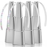 Grete Gotye Portable Battery Powered Food Fans for Tables Up to 15 Hours Working Time, Indoor Outdoor Mute Food Fan with Hook, Tabletop Fan for Home Restaurant Party Picnic Patio (4 Pack Silver)