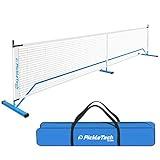 PICKLETECH 4.0 Slim Version Portable Pickleball Nets Outdoor Game 22 FT Pickleball Net-USAPA Regulation Size-Pickle Ball Net System with Carrying Bag for Driveway