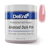 DeEnti Acrylic Nail Powder, 4oz Dark Pink Acrylic Powder Dip for Nails, Long Lasting Salon Quality, Bubble Free Professional Nail Powder for Manicure, Nail Art, Fake Nails, Nail Carving & Extensions