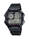 Casio Men's Classic Japanese-Quartz Watch with Resin Strap, Black, 21 (Model: AE1200WH-1A)