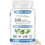 DIM Supplement 200 mg | Estrogen Balance for Women & Men | Hormonal Acne Support, Hormone Balance, Menopause Support, Antioxidant Support | Clean Label Project Certified, Vegan, Soy Free | 60 Ct.