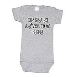 Bump and Beyond Designs Baby Our Greatest Adventure Pregnancy Announcement to Family (0-3 Months, Heather Grey)