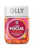 OLLY Laser Focus Gummy, Ginseng, Alpha GPC, B Vitamins, Berry Tangerine Flavor - 36 Count