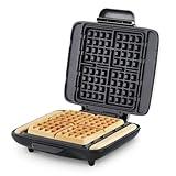 DASH No-Drip Waffle Maker - Four Waffle Molds, Nonstick Waffle Iron with Quick Heat-Up, Nonstick Surface - Perfect Waffle Maker for Kids and Families, Just Add Batter