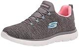 Skechers Women's Athleisure Sneaker, Grey/Coral, 6.5 US medium