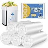 Small Trash Bags, Magesh 4 Gallon Trash Bag/Small Garbage Bags, Strong Wastebasket Liners for Bathroom Bedroom Office Trash Can, Clear 200 Counts