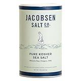 Jacobsen Salt Co. Pure Kosher Sea Salt – Kosher, Coarse, Non-Iodized Made in USA, Non-GMO, Steak Seasoning, Gourmet, Real Salt Flakes – 12oz