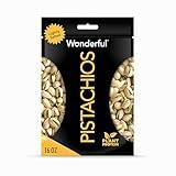 Wonderful Pistachios In Shell, Lightly Salted Nuts, 16 Ounce Resealable Bag, Protein Snacks, Gluten Free, Healthy Food, Office Snacks