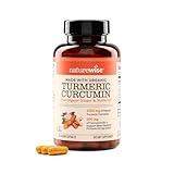 NatureWise Curcumin Turmeric 2250mg 95% Curcuminoids & BioPerine Black Pepper Extract Advanced Absorption for Joint Support [1 Month Supply - 90 Count]