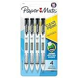 Paper Mate Clearpoint Mechanical Pencils 0.7mm, HB #2 Pencil Set, Art Supplies, Teacher Supplies, Sketching Pencils, Drafting Pencils, College School Supplies, Black Barrels, 4 Count