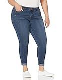 Democracy womens Plus Size "Ab"solution Ankle Skimmer Jeans, Indigo, 14 US