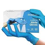 FifthPulse Blue Nitrile Medical Gloves X Small, 100 Count - Surgical Grade Latex Free Disposable Gloves