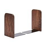 Pandapark Wood,Non-Skid Bookend for Shelves,Heavy Duty,Book Stand for CDs,1 Pair