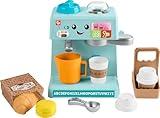 Fisher-Price Toddler Toy Laugh & Learn Coffee Café Musical Playset with Educational Songs & 10 Pretend Play Pieces for Kids Ages 18+ Months