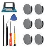 6PCS Analog Stick Cap for Nintendo 2DS 3DS 3DSXL 3DSLL Thumbsticks for Nintendo New 3DS New 3DSXL New 3DSLL New 2DSLL Sticks Caps Accessories with Repair Tools(Dark Gray)