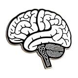 1.25" Brain Soft Enamel Pin – Medical Psychology Camping Hiking Lapel Pins Brooches for Backpacks, Jackets, Hats, Clothes, Bags, Teens, Girls, Boys, Men– Pinback Buttons & Charms