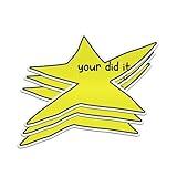 Your Did It Star Meme Sticker Funny Meme Star Hydroflask Stickers Motivation Positive Die-Cut Waterproof Vinyl Sticker for Water Bottle Tumbler Phone Case Laptop Cars (4 inches)