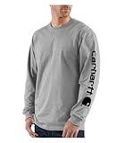 Carhartt mens K231 fashion t shirts, Heather Gray, Large US