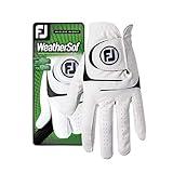 FootJoy Men's WeatherSof Prior Generation Golf Glove White Large, Worn on Right Hand