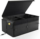 MIKKUPPA Car Trunk Organizer - 65L Collapsible Trunk Organizer with Lid, Sturdy Trunk Storage Organizers for SUV Auto Truck Van with Adjustable Straps and Non Slip Bottom (Black)