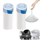 Litter Bags Compatible with pet pivot litter box and NeakasaM1 Open-Top Self-Cleaning Cat Litter Box, 4 Rolls Cat Litter Waste Receptacles Bags (40 Count)