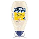 Hellmann's Real Mayonnaise Real Mayo Squeeze Bottle For a Rich Creamy Condiment Gluten Free, Made With 100% Cage-Free Eggs 20 oz