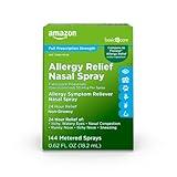 Amazon Basic Care 24-Hour Allergy Relief Nasal Spray, Fluticasone Propionate (Glucocorticoid), 50 mcg, Full Prescription Strength, Non-Drowsy, 0.62 fl oz (Pack of 1)