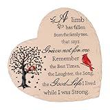 Heart Shaped Memorial Garden Stones, 10 inches Sympathy Garden Stone for Loved One, in Memory of Loved one Gifts, Resin Garden Stepping Stones Outdoor, Memorial Gifts