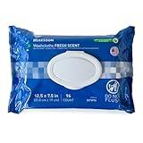 McKesson Washcloth Wipes, Scented (6 Pack, 576 Washcloths) Disposable Wet Wipes for Adults - Alcohol-Free - No-Rinse Formula - Snap Lid Soft Pack - 96 Wipes Per Pack