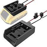 Power Wheel Adapter with Fuse & Switch, Secure Battery Adapter for Dewalt 20V Lithium Battery, with 12 Gauge Wire, Good Power Convertor for DIY Ride On Truck, Robotics, RC Toys and Work Lights, 1 Pack