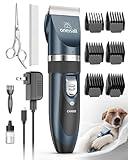 oneisall Dog Shaver Clippers Low Noise Rechargeable Cordless Electric Quiet Hair Clippers Set for Dogs Cats Pets