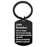 Little Reminders Keychain, Mental Health Gift, You Are Enough Keyring, Positive Thinking Reminder Daily Affirmation Inspiration Uplifting Quotes, Self Love, Black