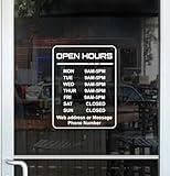 Business Hours Sign for Window – Modern (PORTRAIT)