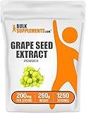 BulkSupplements.com Grape Seed Extract Powder - Grape Seed Extract Supplement, Antioxidant Source - Herbal Supplement, Gluten Free, 200mg per Serving, 250g (8.8 oz) (Pack of 1)