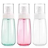 Cosywell Fine Mist Spray Bottle TSA Approved 3.4oz/ 100ml Empty Cosmetic Refillable Travel Containers Plastic Hair Spray Bottle Sprayer for Perfume Skincare Makeup Lotion (3color)