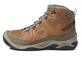 KEEN Women's Circadia Mid Height Comfortable Waterproof Hiking Boots, Toasted Coconut/North Atlantic, 9