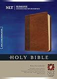 Slimline Center Column Reference Bible NLT, TuTone (LeatherLike, Brown/Tan, Red Letter)