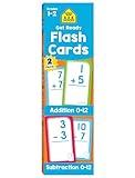School Zone Get Ready Flash Cards Addition & Subtraction 2-Pack: 108 Math Cards, 1st Grade, 2nd Grade, Addition 0-12, Subtraction 0-12, Early Math, Improve Speed & Retention, Ages 6-8