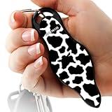 MUNIO Original Self Defense Keychain Kit - Self Protection Personal Safety Essentials, Portable Defense Kubotan, Legal for Airplane Carry - TSA Approved - Made in USA (Cow Print)