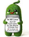 I Love You Gifts for Her, Him, Wife, Husband, Couple, Romantic Gifts for Boyfriend Girlfriend, Anniversary Perfect Gifts for Women Men, Handmade Crochet Pickle