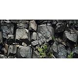 AWERT 48x24 inches Stone Aquarium Background Grey Rock Fish Tank Background Rocky Terrarium Background
