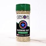 Gibsons Steakhouse Seasoning Salt (6 Ounce Jar) – Original Cooking & Grilling Blend of Spices & Seasonings (Salt, Onion & Garlic) - No MSG & Gluten Free