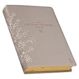 The Spiritual Growth Bible, Study Bible, NLT - New Living Translation Holy Bible, Faux Leather, Taupe Embroidered Floral (NLT Spiritual Growth Editions)