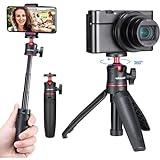 ULANZI MT-08 Extension Pole Tripod, Mini Selfie Stick Tripod Stand Handle Grip for Webcam iPhone 11 Pro Max Samsung Smartphone Canon G7X Mark III Sony ZV-1 RX100 VII A6400 A6600 Cameras Vlogging