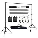 Backdrop Stand for Photography 9ft x 10ft Heavy Duty Photo Background Stands Support Kit with Carry Bag for Photo Studio, Photoshoot, Parties, Photographic Equipments