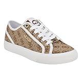 Guess Women's LEXXA Sneaker, Medium Brown/White Logo 210, 8