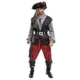 Spooktacular Creations Adult Men Pirate Costume for Halloween, Costume Party, Trick or Treating, Cosplay Party (X-Large)