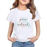 Kids Girls Boys Graphic Tees Back to School T-Shirts Happy First Day of School Second Grade (White-a, 12-13 Years)